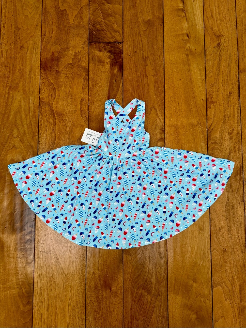 NWT Ollie Jay Sofia Sweet Freedom Popsicle Crossback Twirl Dress Size 2